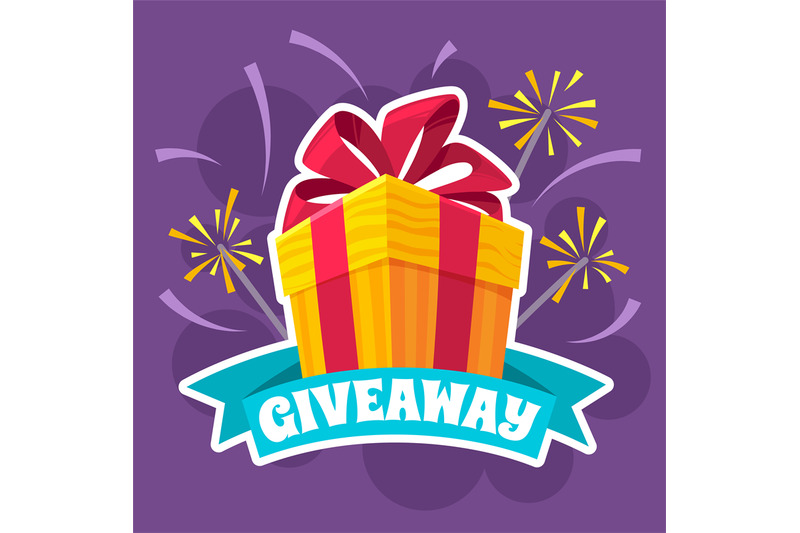 giveaway-winner-poster-gift-box-ribbon-with-text-congratulate-and-p