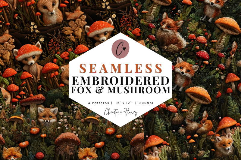 seamless-embroidered-fox-amp-mushrooms