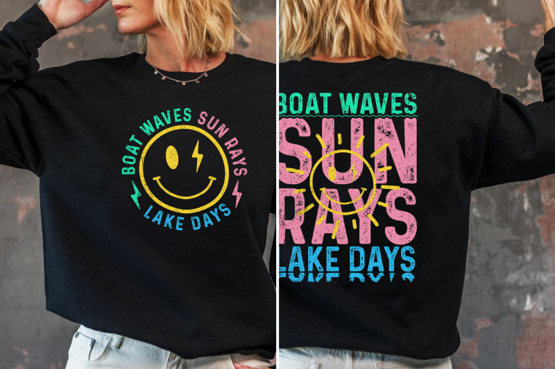 boat-waves-sun-rays-lake-days-png-summer-sublimation-design-retro-summer-beach-png-colorful-summer-shirt-graphics-instant-download