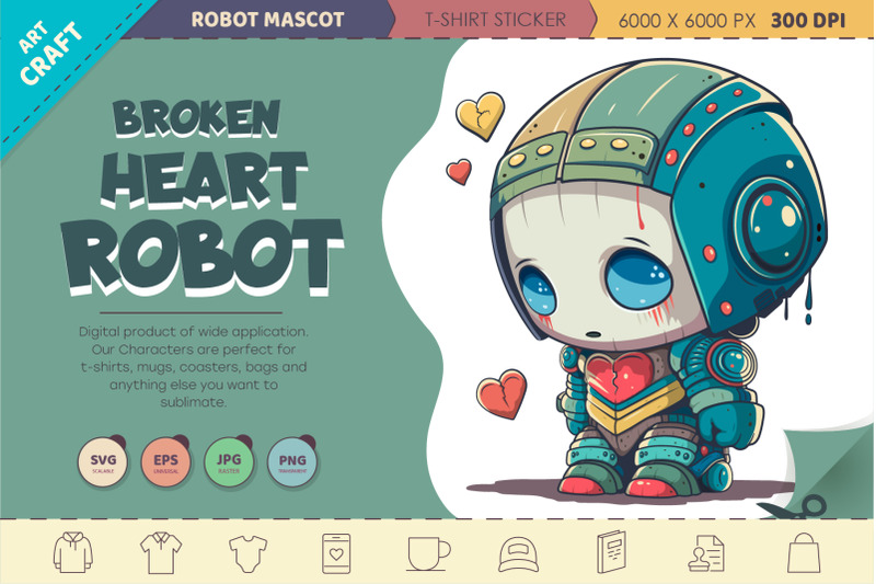 broken-heart-robot-t-shirt-png-svg