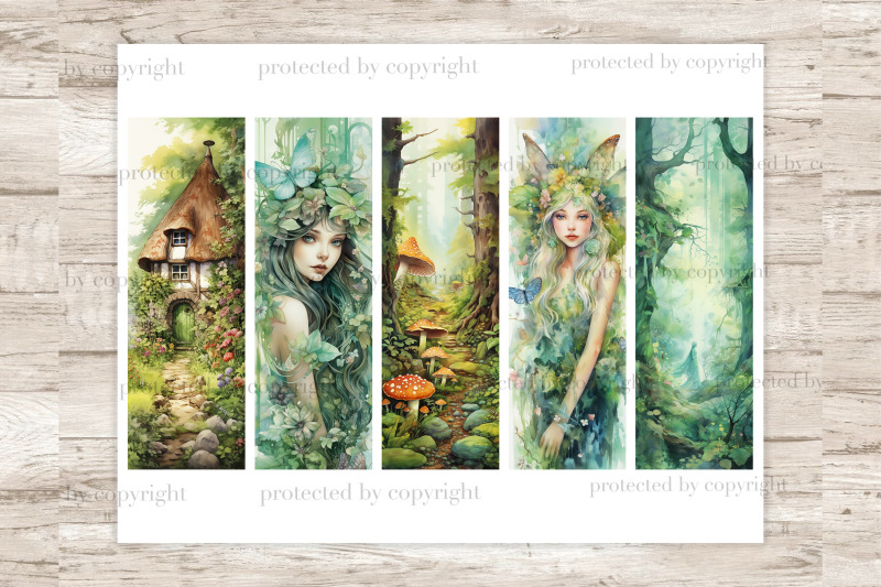 fairy-bookmarks-forest-printable
