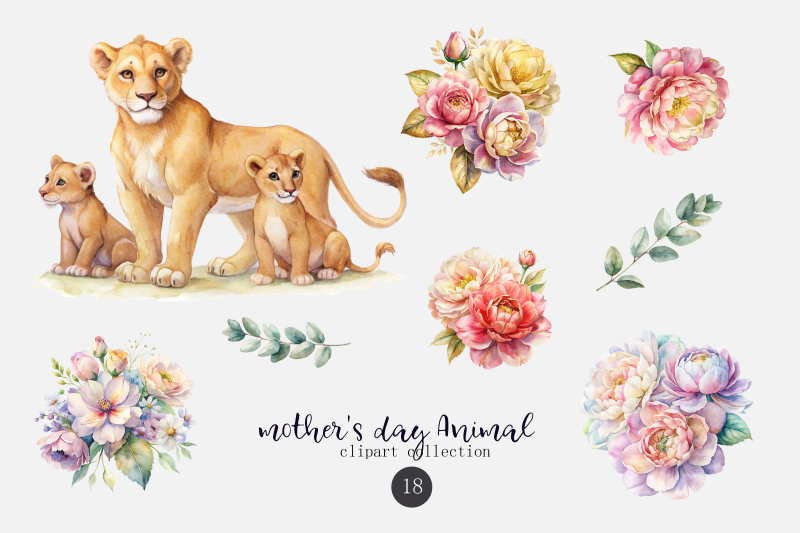 mothers-day-animal-watercolor-clipart-graphic
