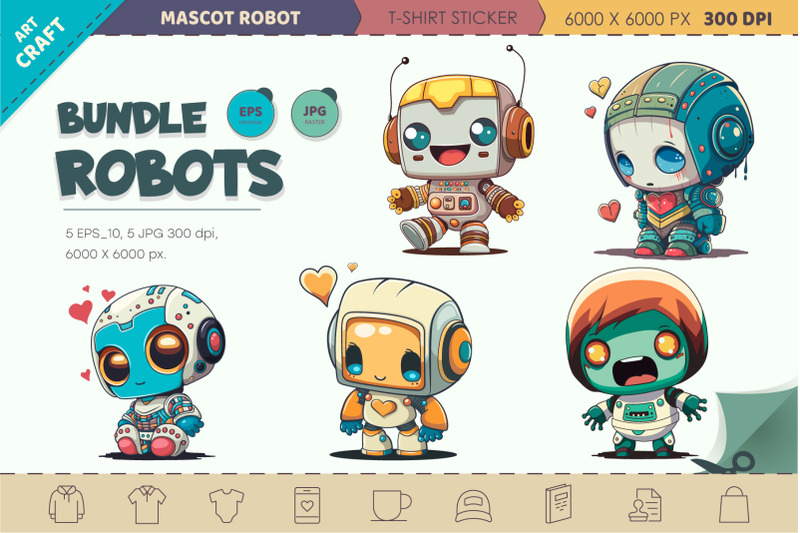 bundle-cartoon-robots-01-t-shirt-sticker