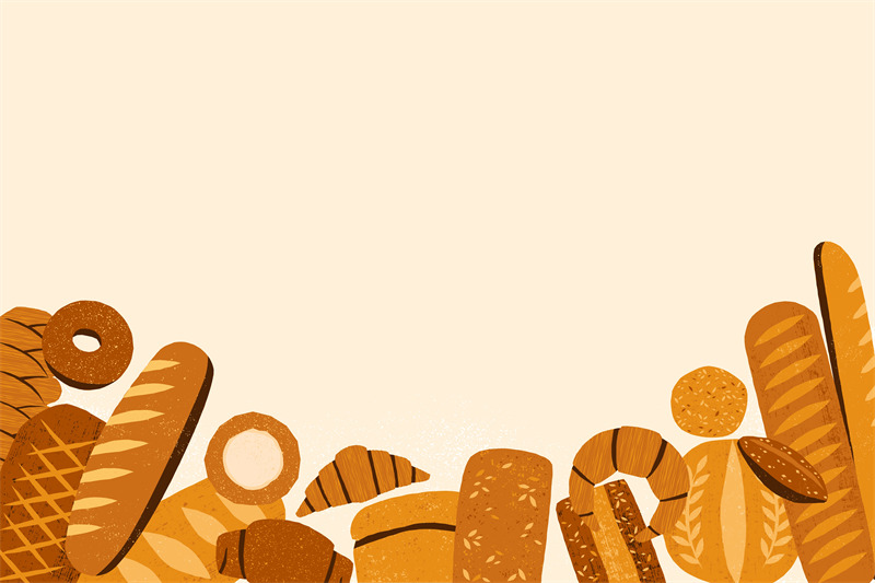 bread-background-vintage-bakery-banner-with-bagels-croissants-baguett