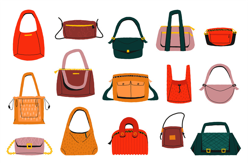cartoon-woman-bags-modern-trendy-female-handbag-collection-elegant-s