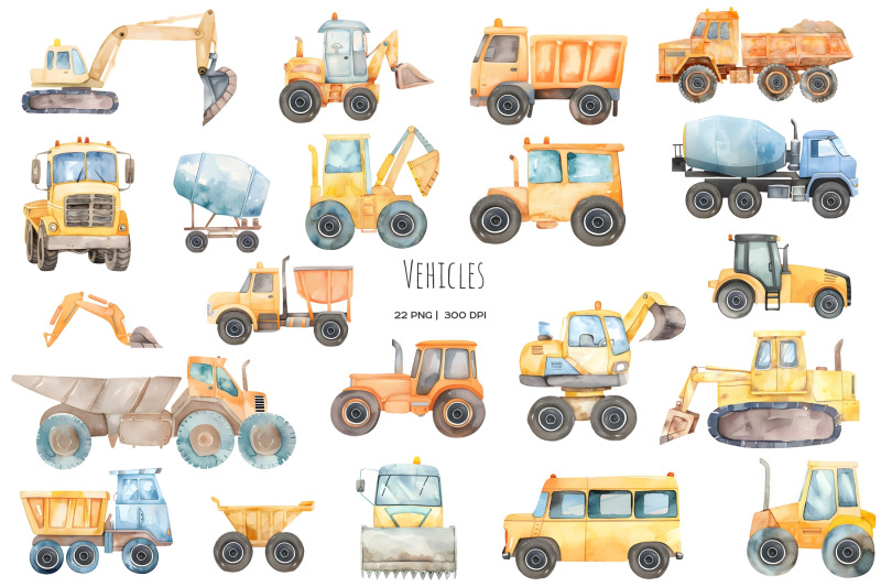 watercolor-construction-clipart-construction-vehicles-clipart