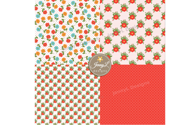 spring-summer-floral-seamless-digital-papers