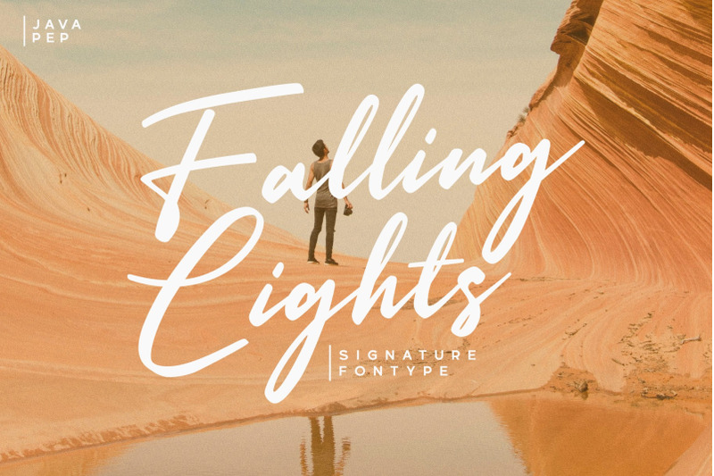 falling-lights-signature-font
