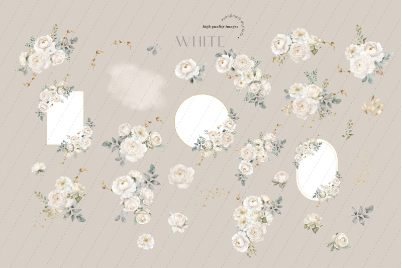 elegant-white-flowers-bouquets-clipart-ivory-white-flowers