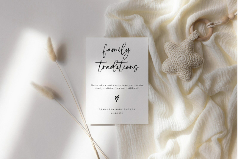 family-tradition-sign-and-card-template