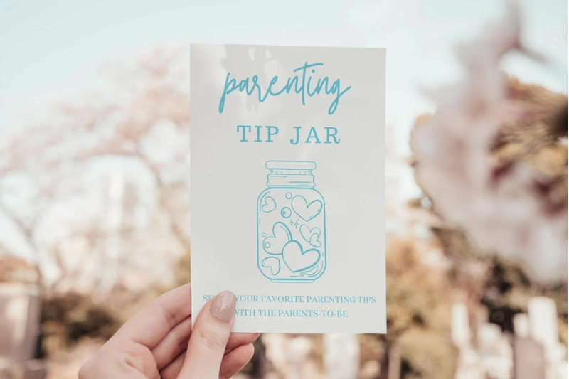 blue-parenting-tip-jar-sign-for-the-parents-to-be