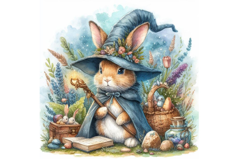 12-rabbit-wizard-digital-watercol-bundle