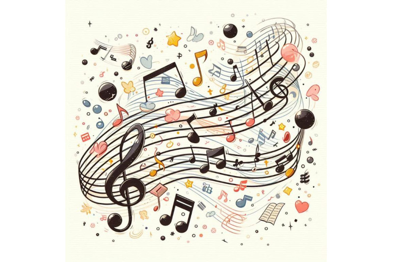 12-music-notes-background-on-white