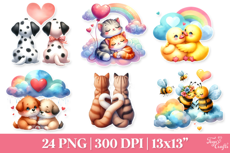 romantic-animals-png-clipart-pack
