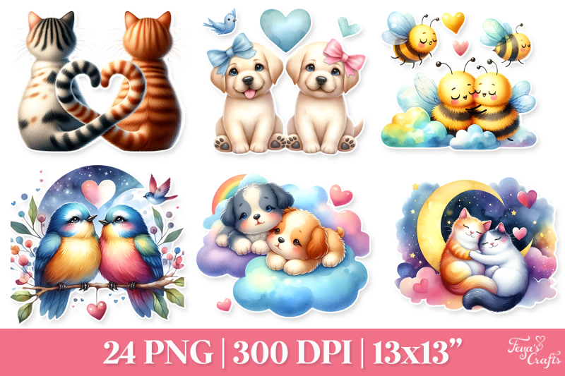 romantic-animals-png-clipart-pack