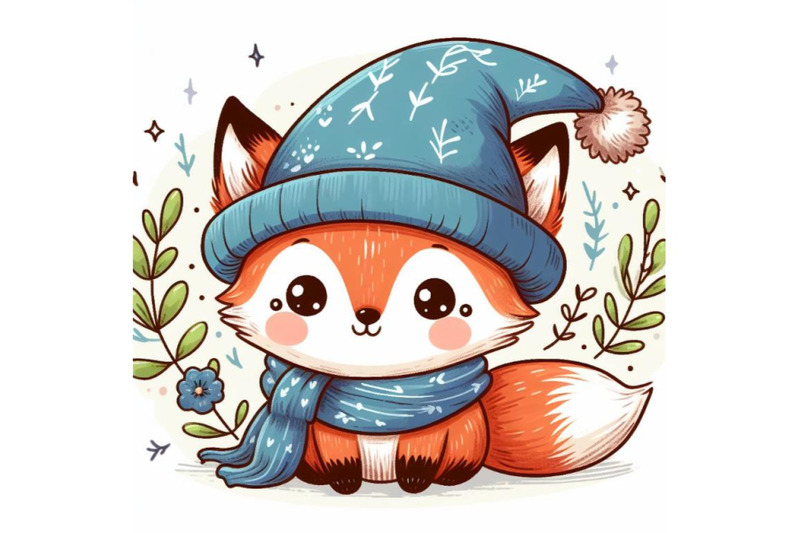 12-hand-drawn-cute-little-fox-in-bundle