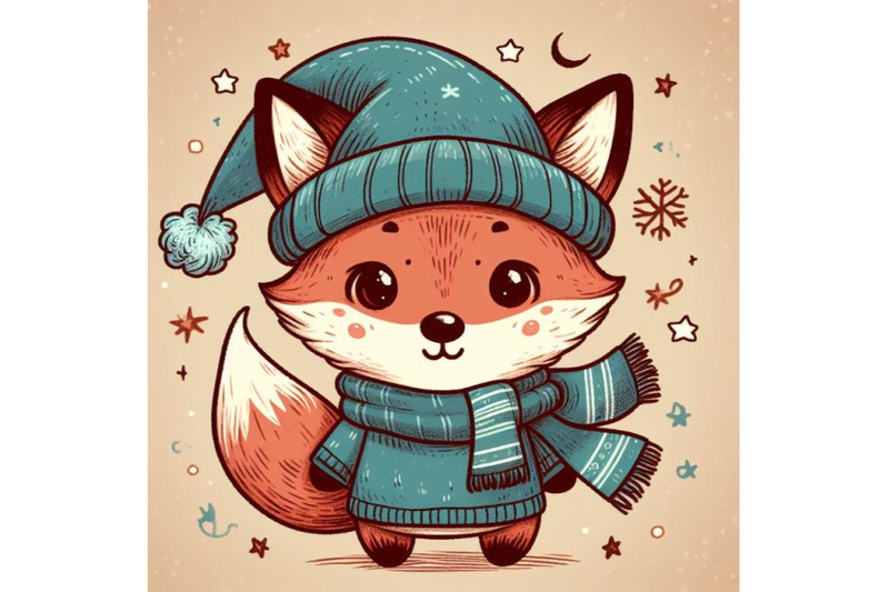 12-hand-drawn-cute-little-fox-in-bundle