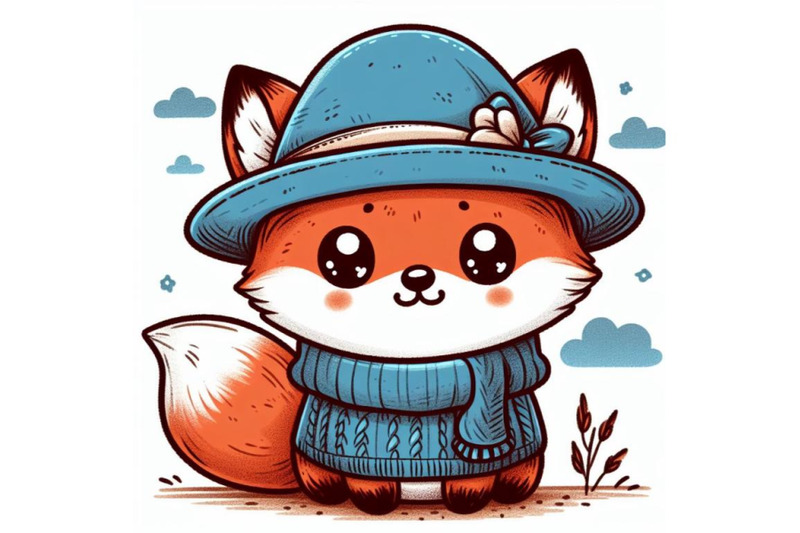 12-hand-drawn-cute-little-fox-in-bundle