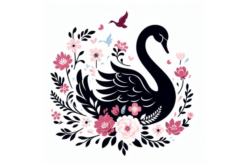 12-beautiful-swan-silhouette-with-bundle