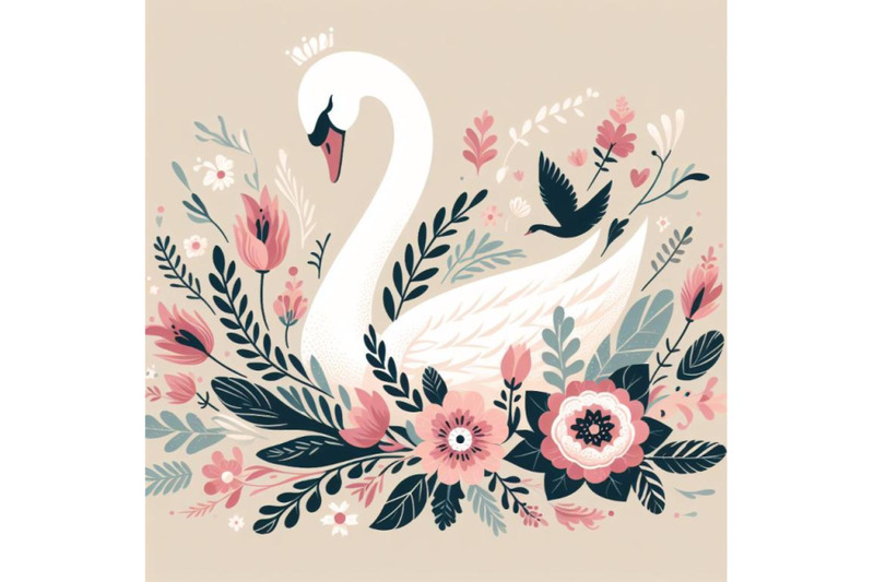 12-beautiful-swan-silhouette-with-bundle