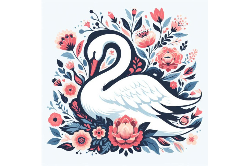 12-beautiful-swan-silhouette-with-bundle