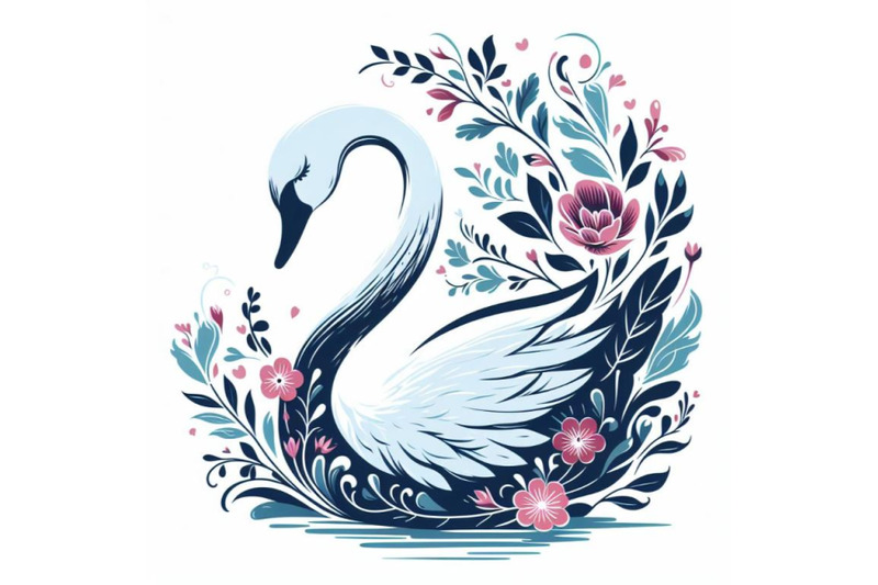 12-beautiful-swan-silhouette-with-bundle