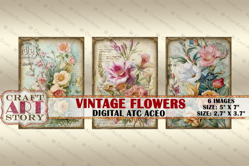 vintage-flowers-card-set-collage-picture-cards-atc-aceo