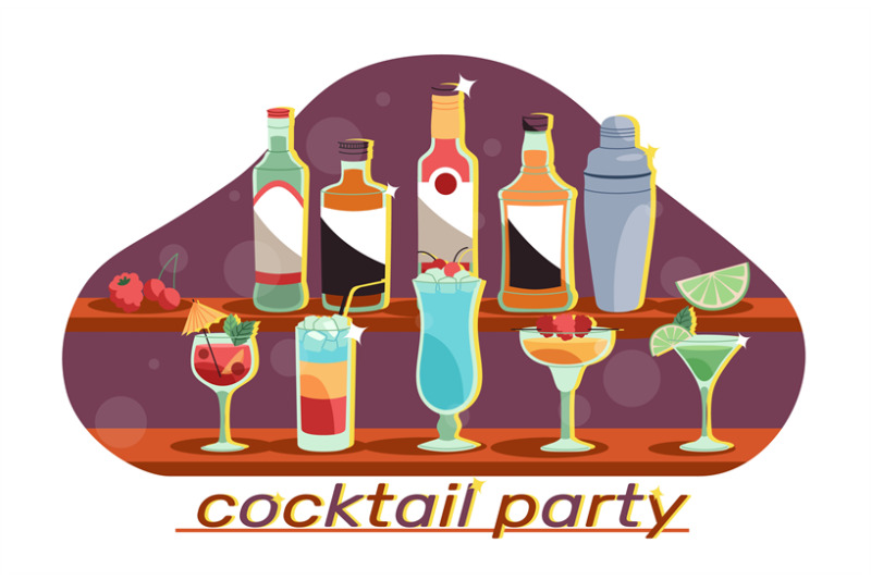 cocktail-party-various-cold-alcoholic-drinks-in-glasses-different-for