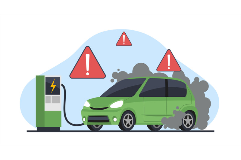 electric-vehicle-breakdown-and-fire-during-charging-vehicle-recovery