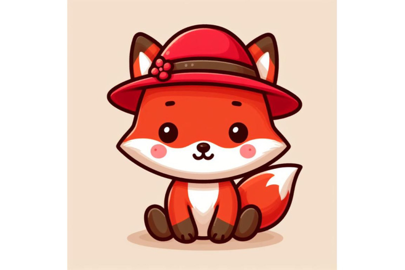 12-cute-fox-cartoon-with-redset