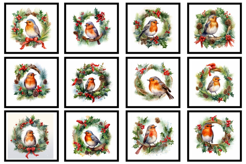 christmas-robin-bird-clipart-bundle