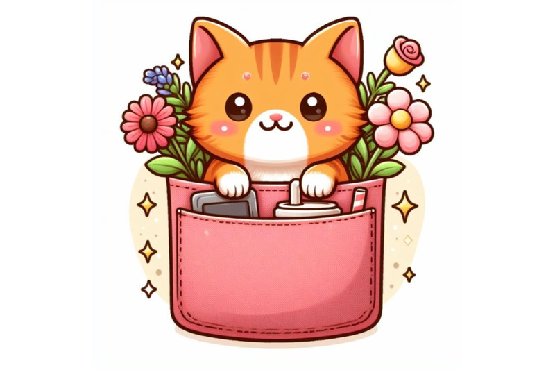 12-illustration-of-a-cute-orange-catset