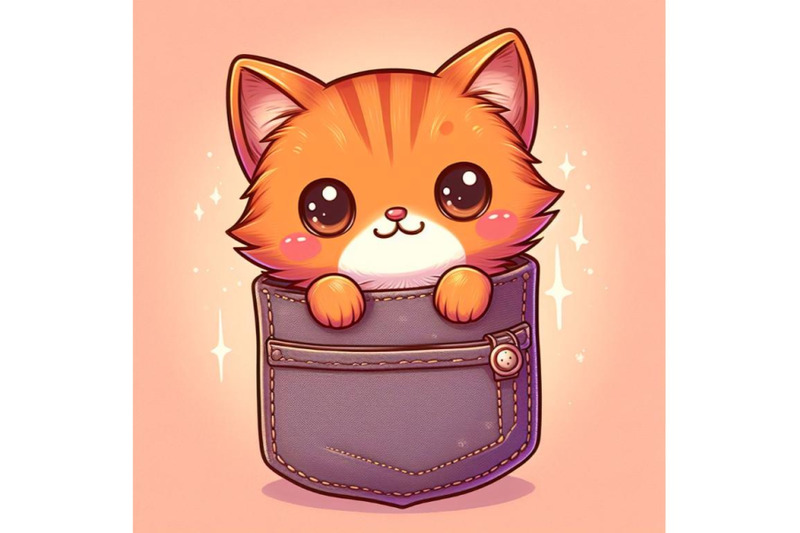 12-illustration-of-a-cute-orange-catset