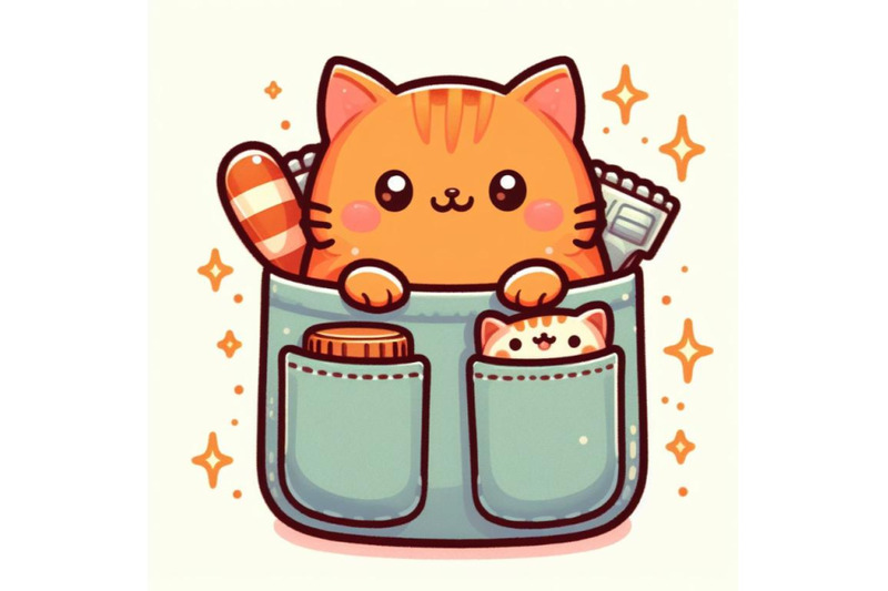 12-illustration-of-a-cute-orange-catset