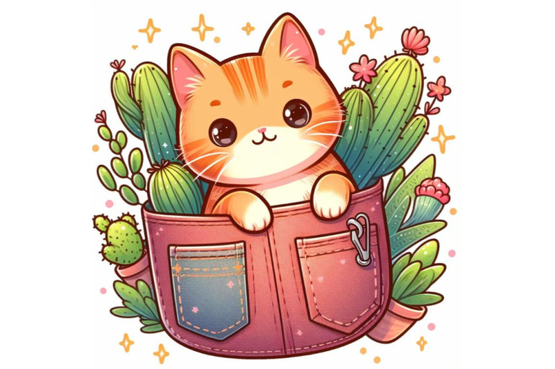 12-illustration-of-a-cute-orange-catset