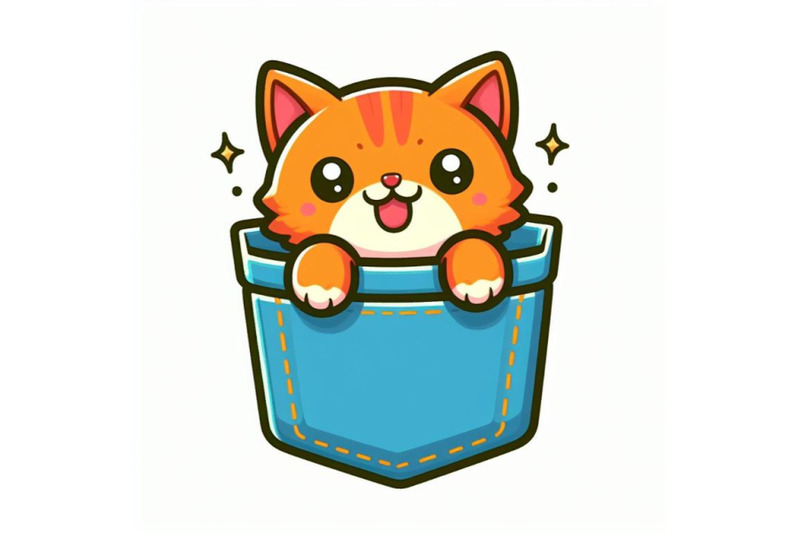 12-illustration-of-a-cute-orange-catset