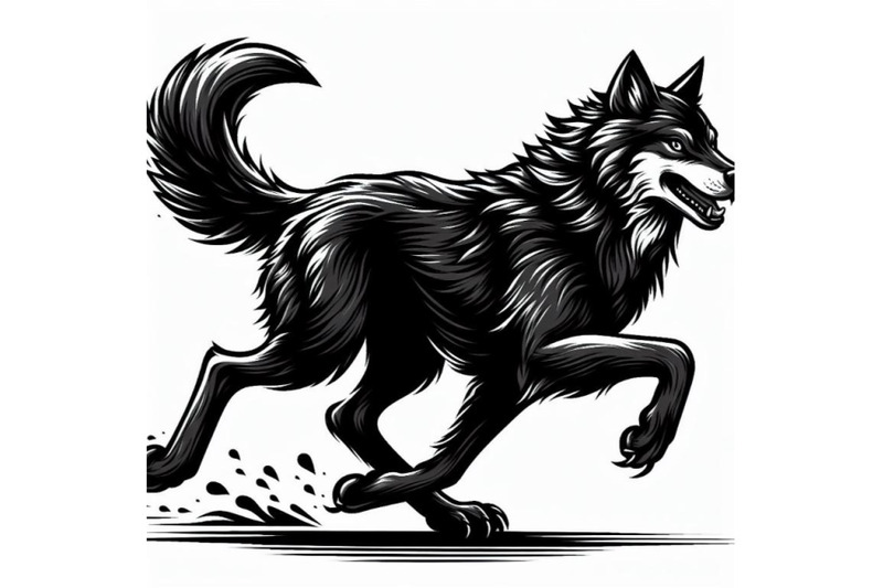 12-black-running-wolf-on-white-babundle