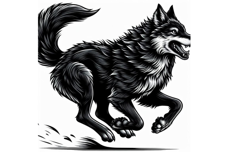 12-black-running-wolf-on-white-babundle