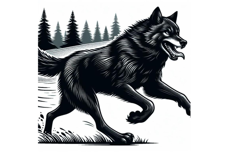 12-black-running-wolf-on-white-babundle