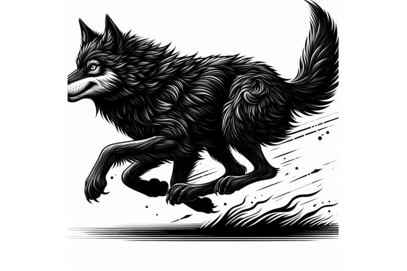 12-black-running-wolf-on-white-babundle