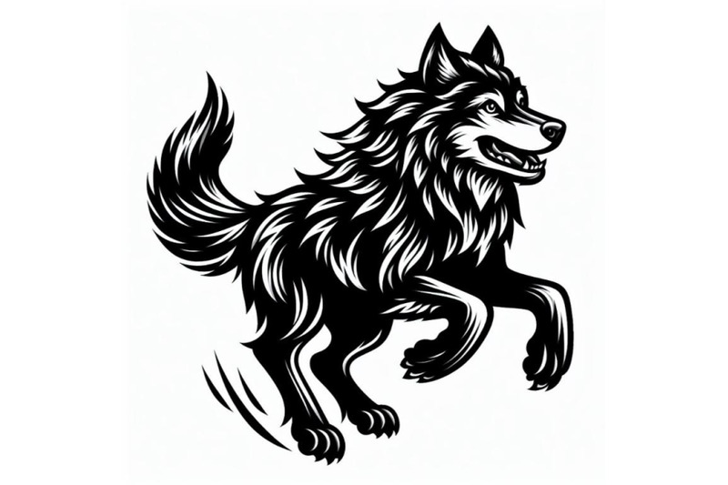 12-black-running-wolf-on-white-babundle