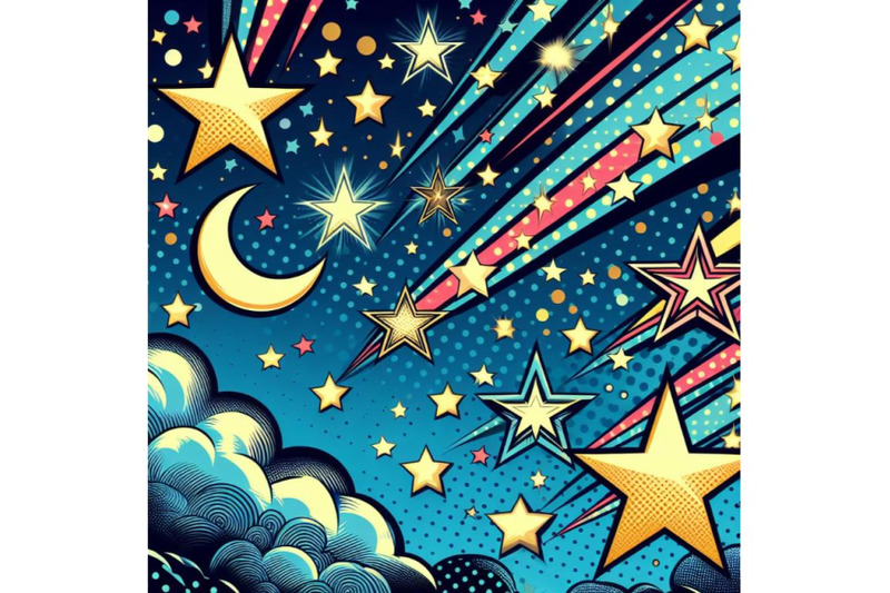 12-night-stars-holiday-blue-pop-art-set