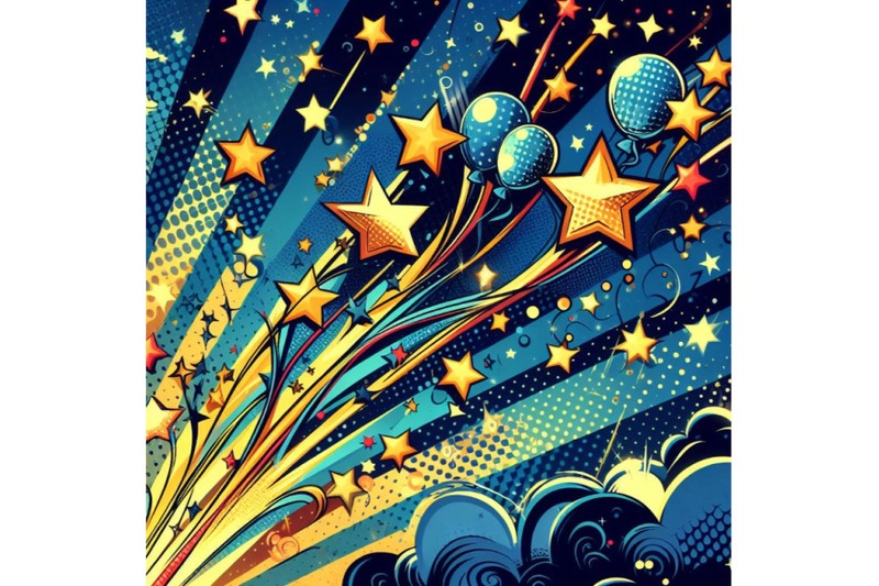 12-night-stars-holiday-blue-pop-art-set