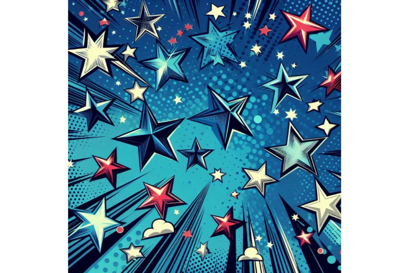 12-night-stars-holiday-blue-pop-art-set