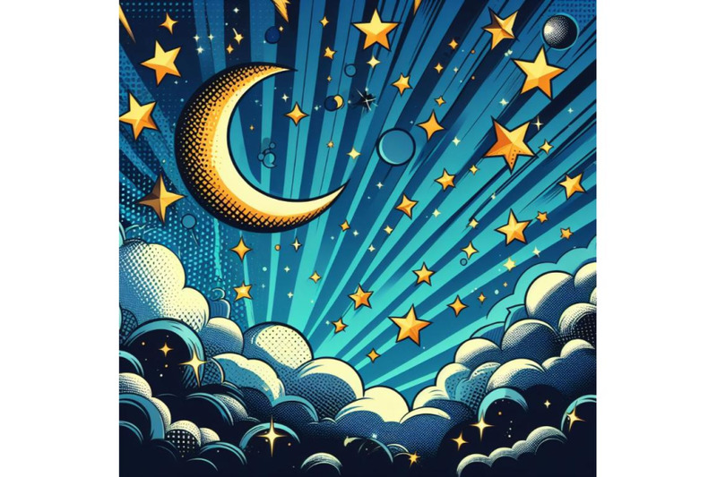 12-night-stars-holiday-blue-pop-art-set