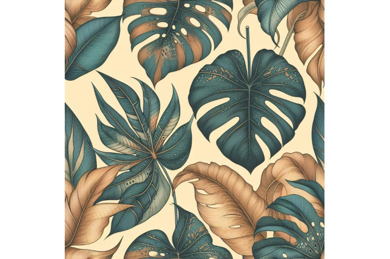 12-ropical-leaves-hand-drawn-seamlesset