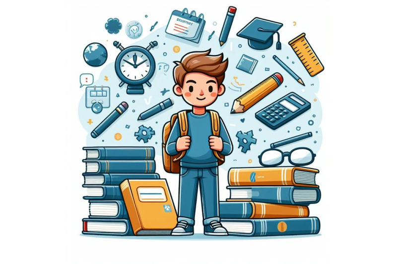 12-student-and-books-icon-on-whitbundle