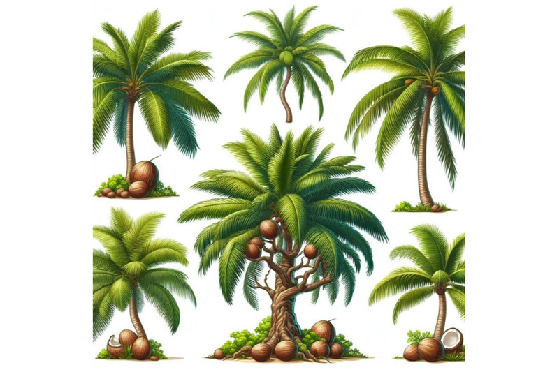 8-coconut-tree-isolated-on-white-bundle