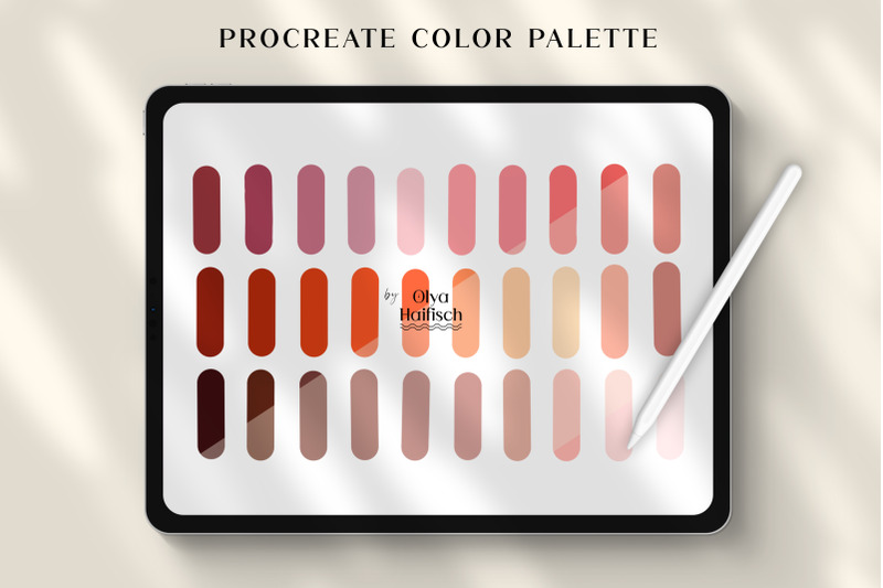 pink-procreate-color-palette-cute-bright-color-swatches