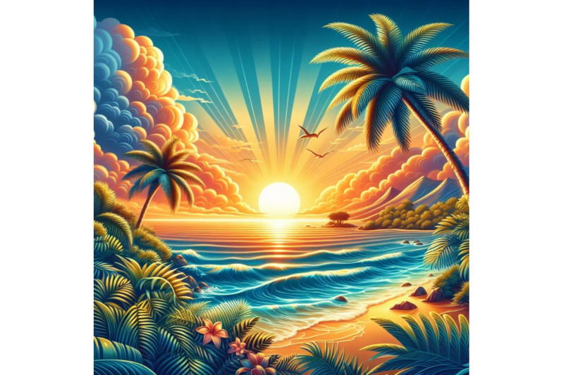 8-tropical-sunset-seascape-with-p-bundle
